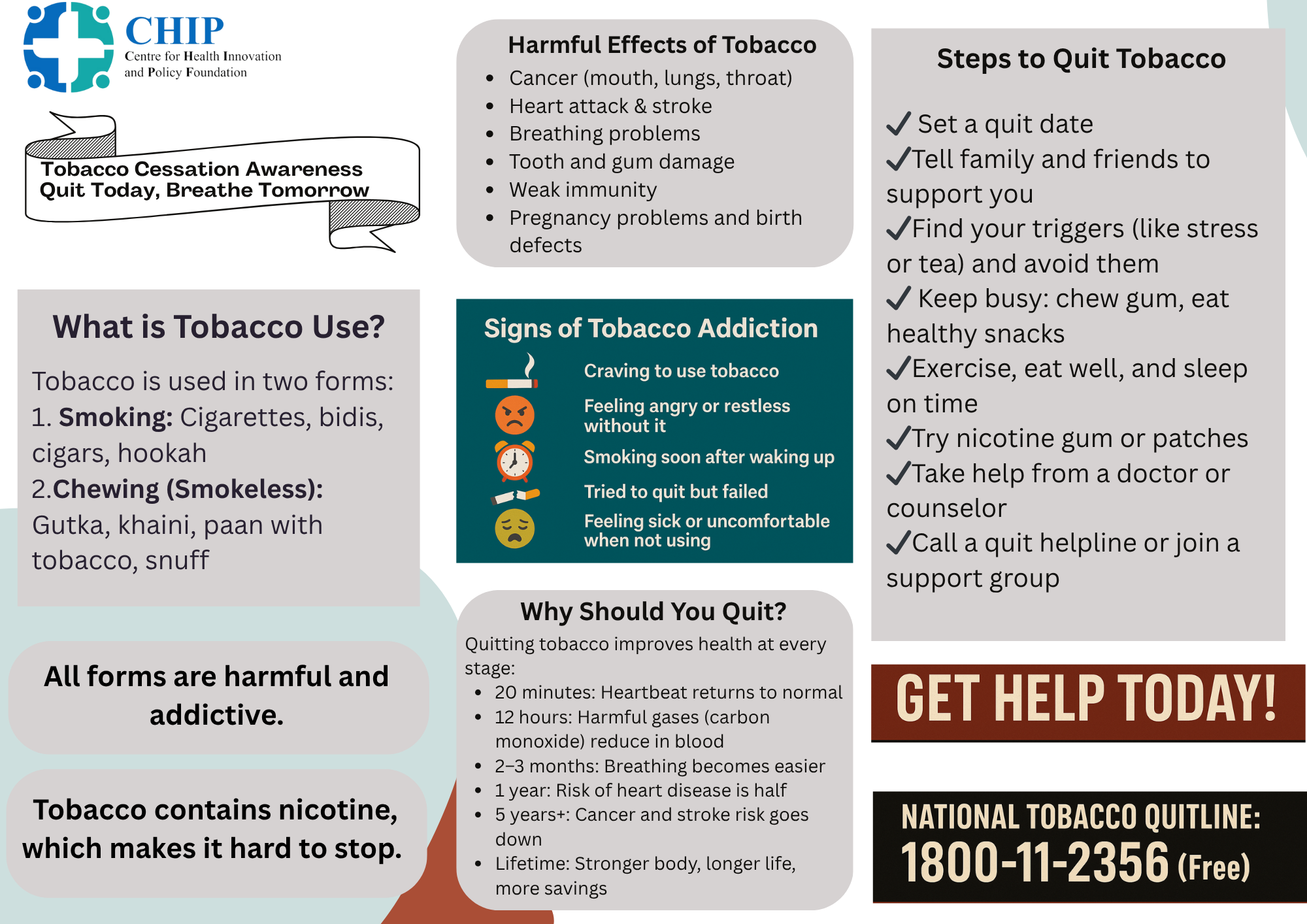 Tobacco Cessation pamphlet